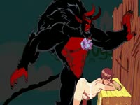 Big werewolf animal sex with a busty slut